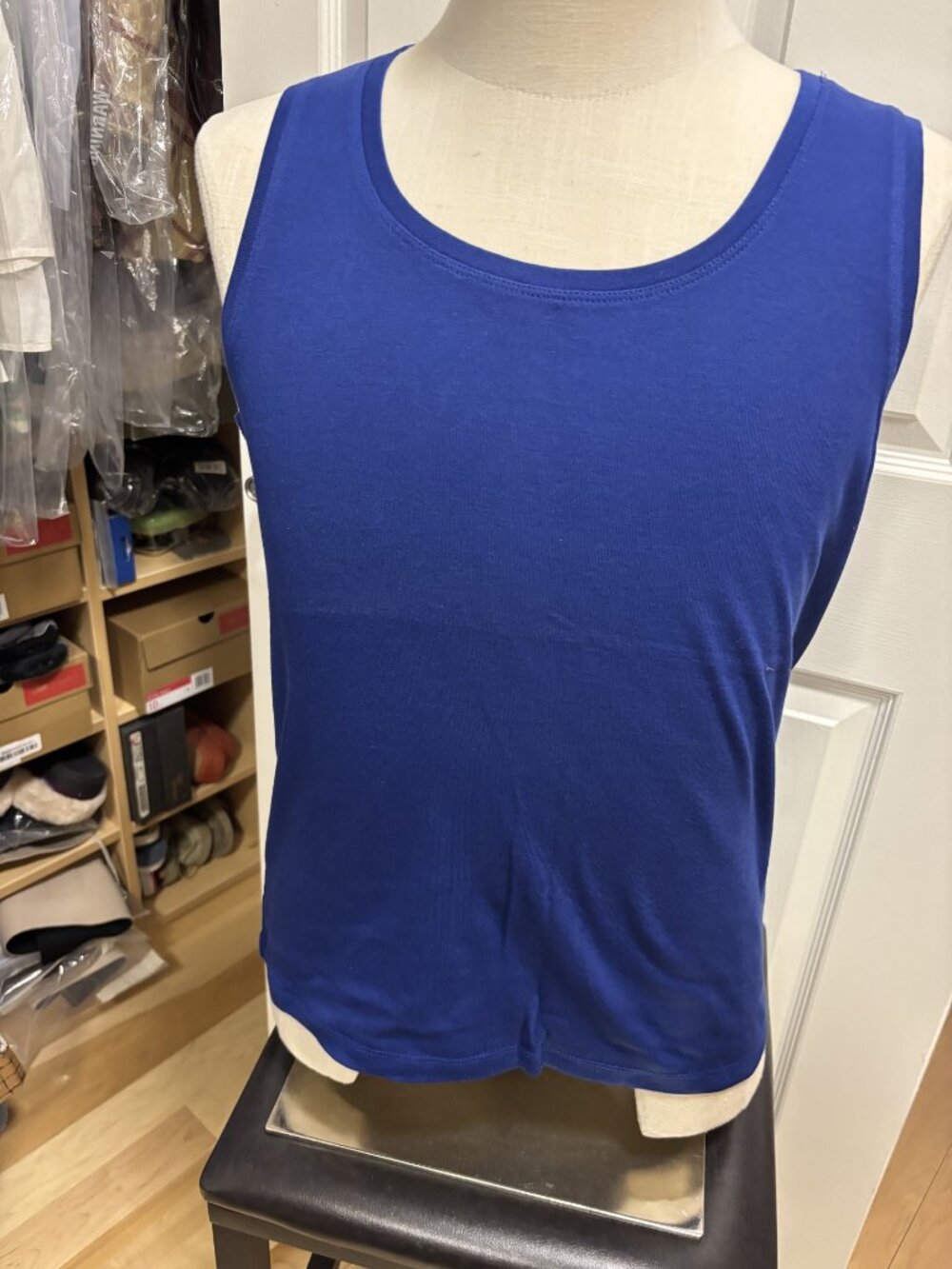 Royal blue, cotton tanl